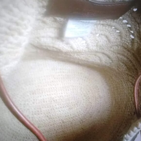 Sezane NWOT La Maroquinerie Sézane Paris 'Alma' cream w-brown leather bucket bag - Picture 15 of 16